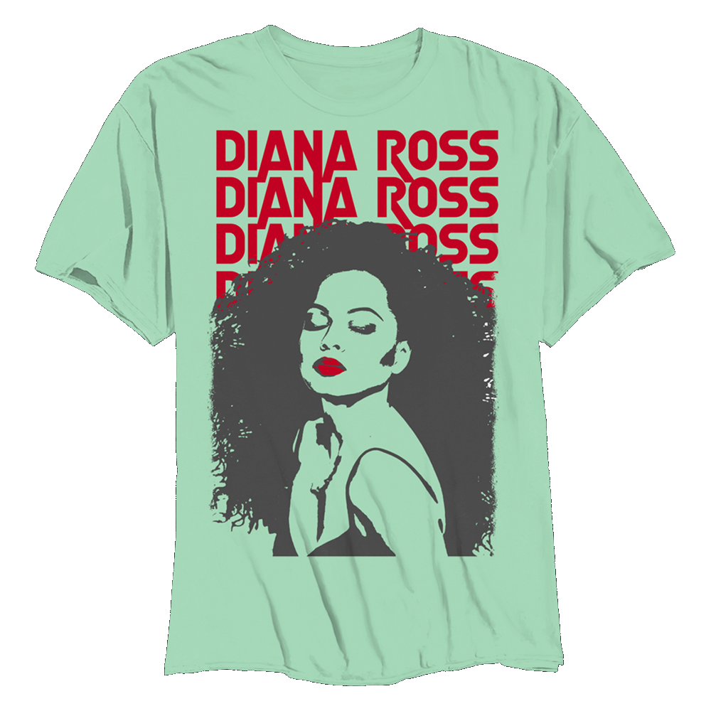 DIANA ROSS IN REPOSE TSHIRT MINT GREEN
