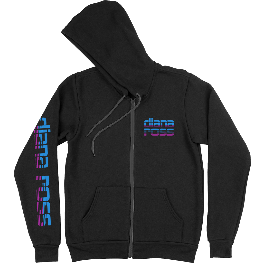 Diana Ross "Stacked Logo" Zip Hoodie