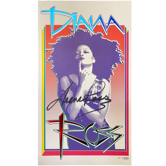 Diana Ross "Cover Page Blue/Red" AUTOGRAPHED Limited Edition Poster