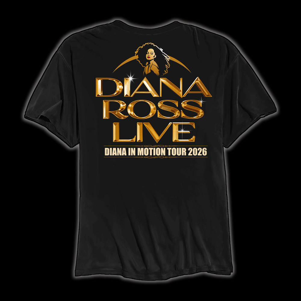 Diana Ross in Motion Whirlwind Black T-Shirt
