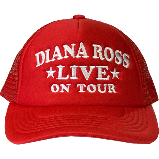 Diana Ross "Live On Tour" Trucker Hat in Red