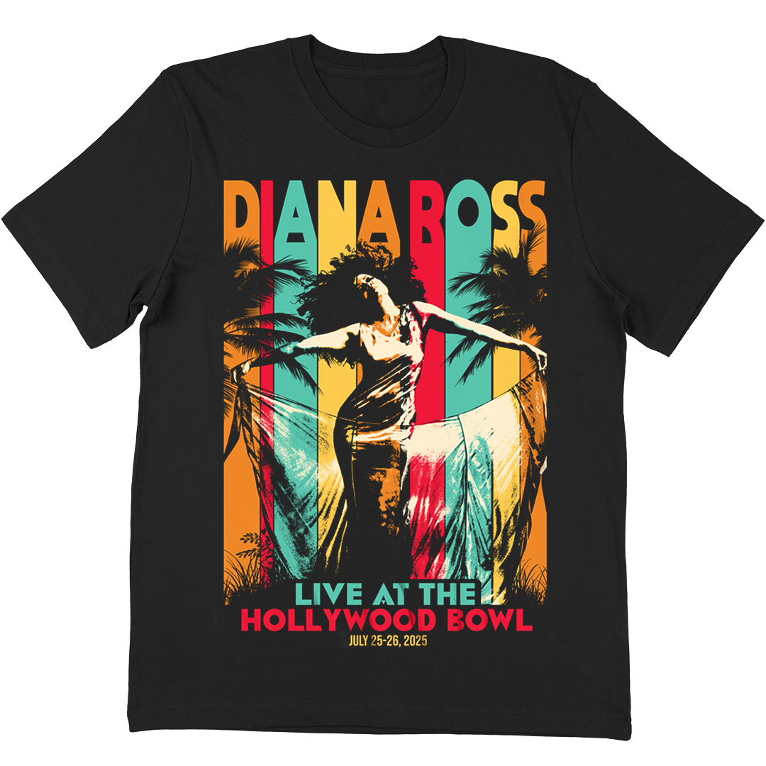 Diana Ross "Hollywood Bowl Stripes" T-Shirt