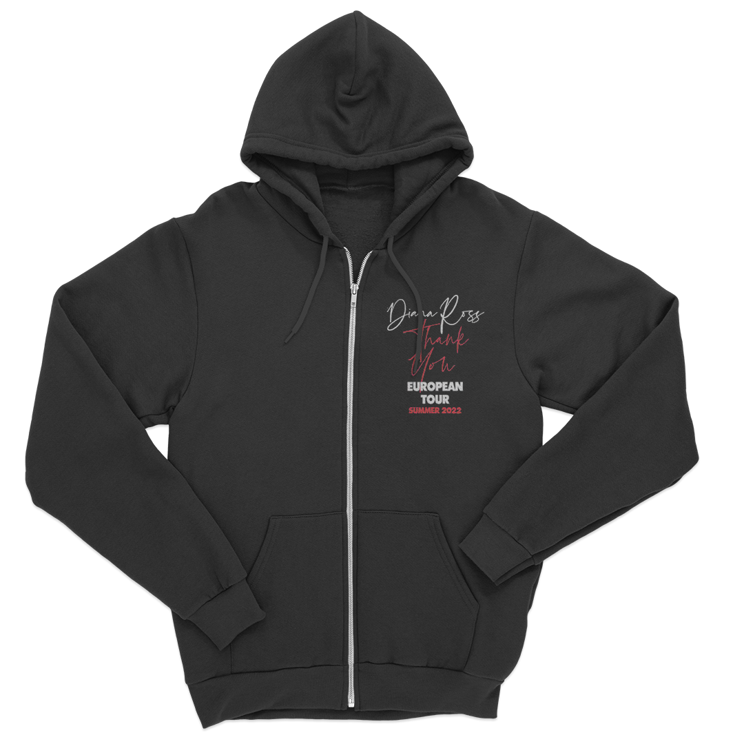 Diana Ross "Thank You EUROPEAN Tour 2022" Design Zip Hoodie