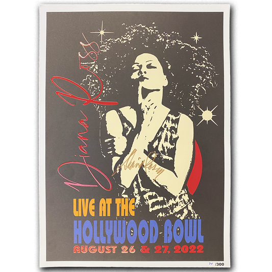 Diana Ross "Sparkles" AUTOGRAPHED Hollywood Bowl Event Limited Edition Poster