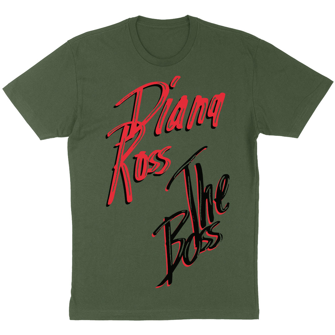 Diana Ross "The Boss" T-Shirt in Olive Green