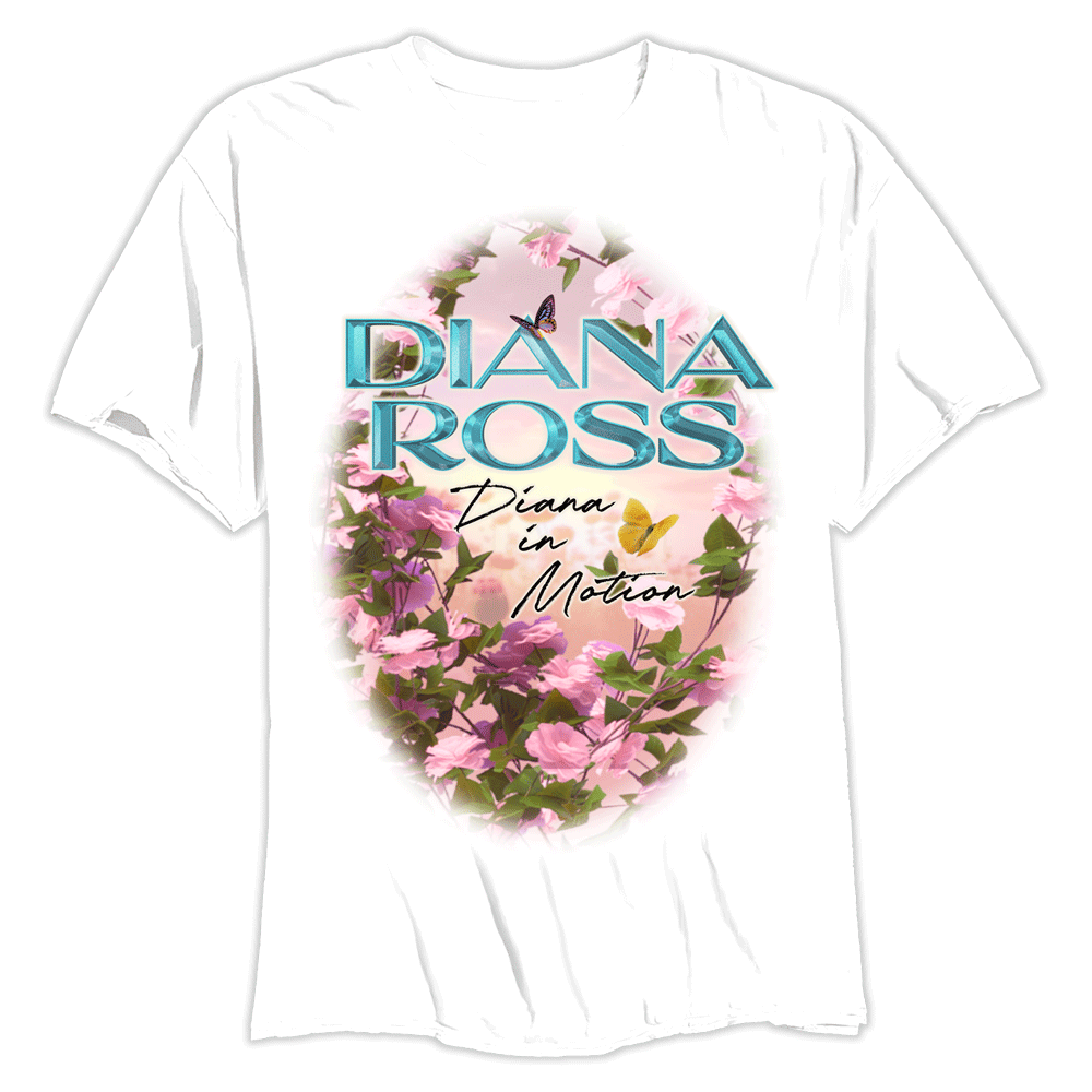 Diana Ross in Motion Roses Vintage White T-Shirt