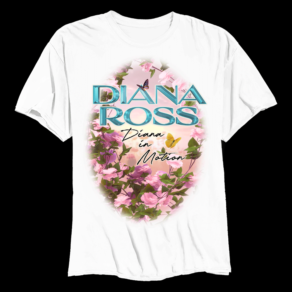 Diana Ross in Motion Roses Vintage White T-Shirt