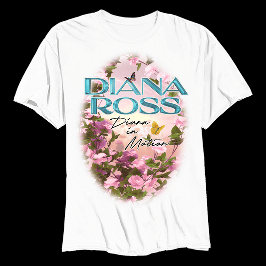 Diana Ross in Motion Roses Vintage White T-Shirt