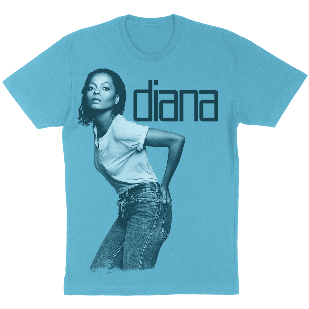Diana Ross "Upside Down" T-Shirt in Light Blue