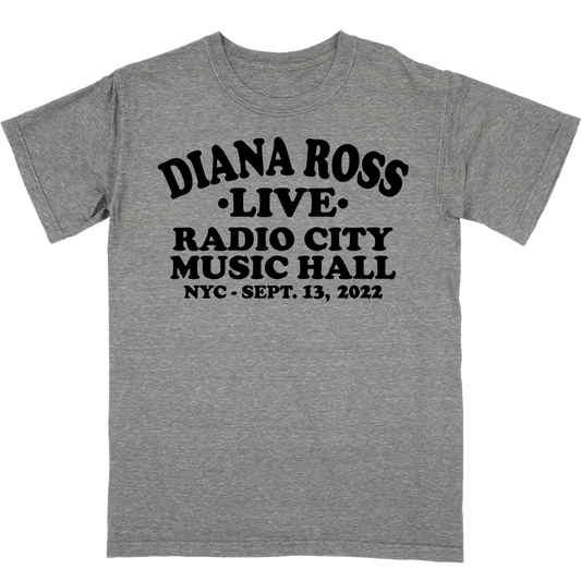 Diana Ross "Vintage Text" RADIO CITY MUSIC HALL Event T-Shirt