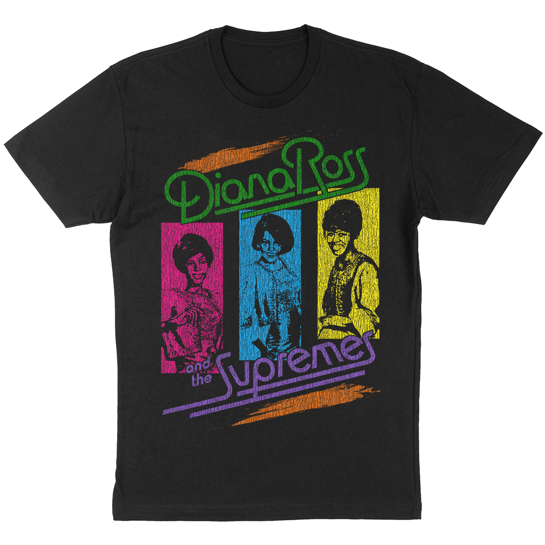 Diana Ross And The Supremes "80s Colors" T-Shirt in Black