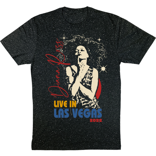 Diana Ross "Sparkles" LAS VEGAS Event T-Shirt in Black Confetti