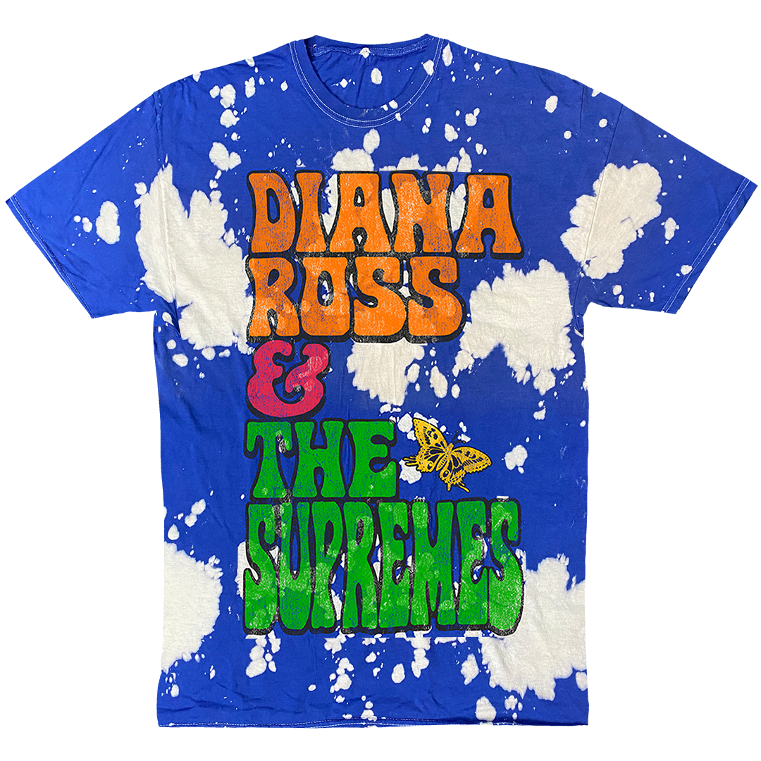 Diana Ross And The Supremes "Stacked Butterfly" T-Shirt in Tie Dye