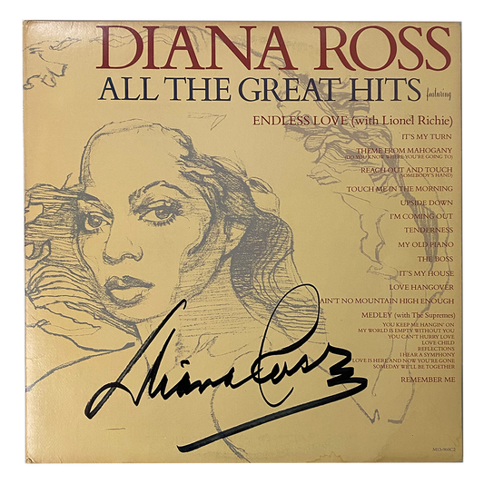 Diana Ross AUTOGRAPHED LIMITED "All The Greatest Hits" Album Vinyl LP