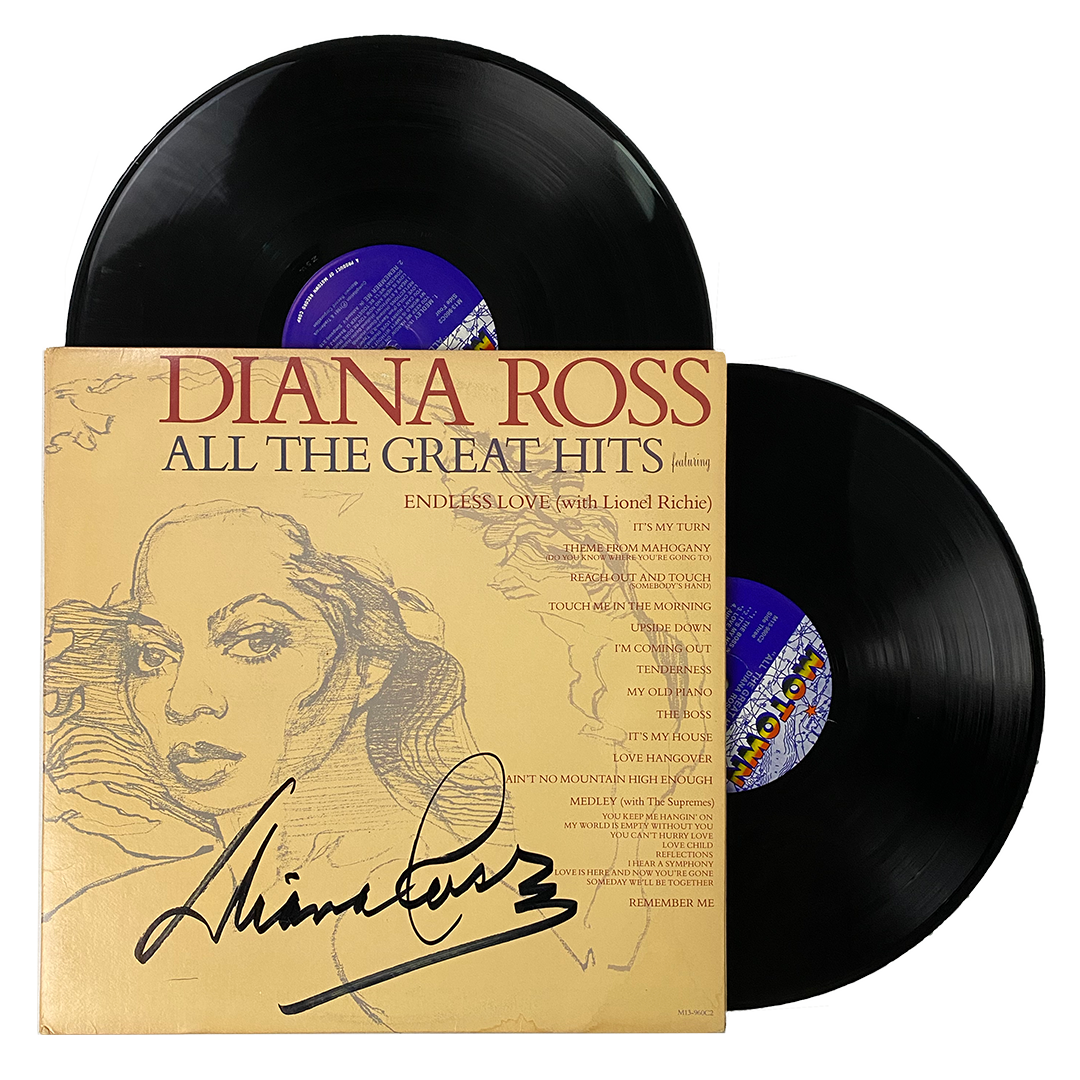 Diana Ross AUTOGRAPHED LIMITED "All The Greatest Hits" Album Vinyl LP