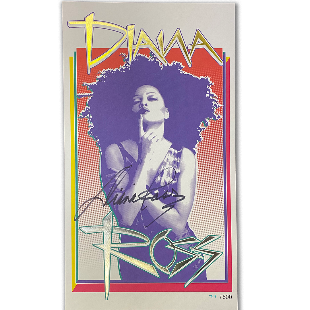 Diana Ross Cover Page Goldsilver Autographed Limited Edition Poster Diana Ross Shop 1396