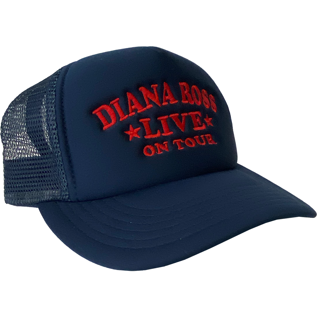 Diana Ross "Live On Tour" Trucker Hat in Navy