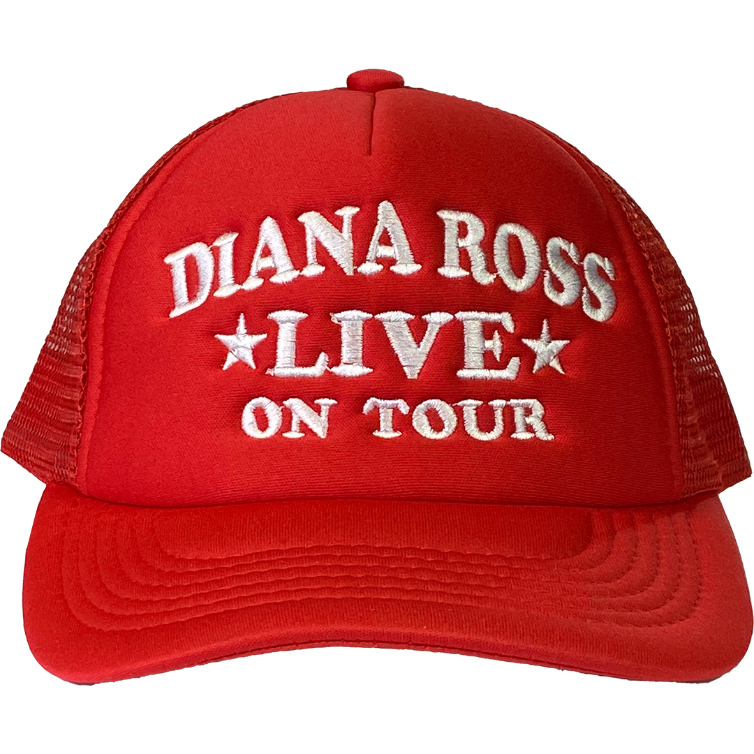 Diana Ross "Live On Tour" Trucker Hat in Red