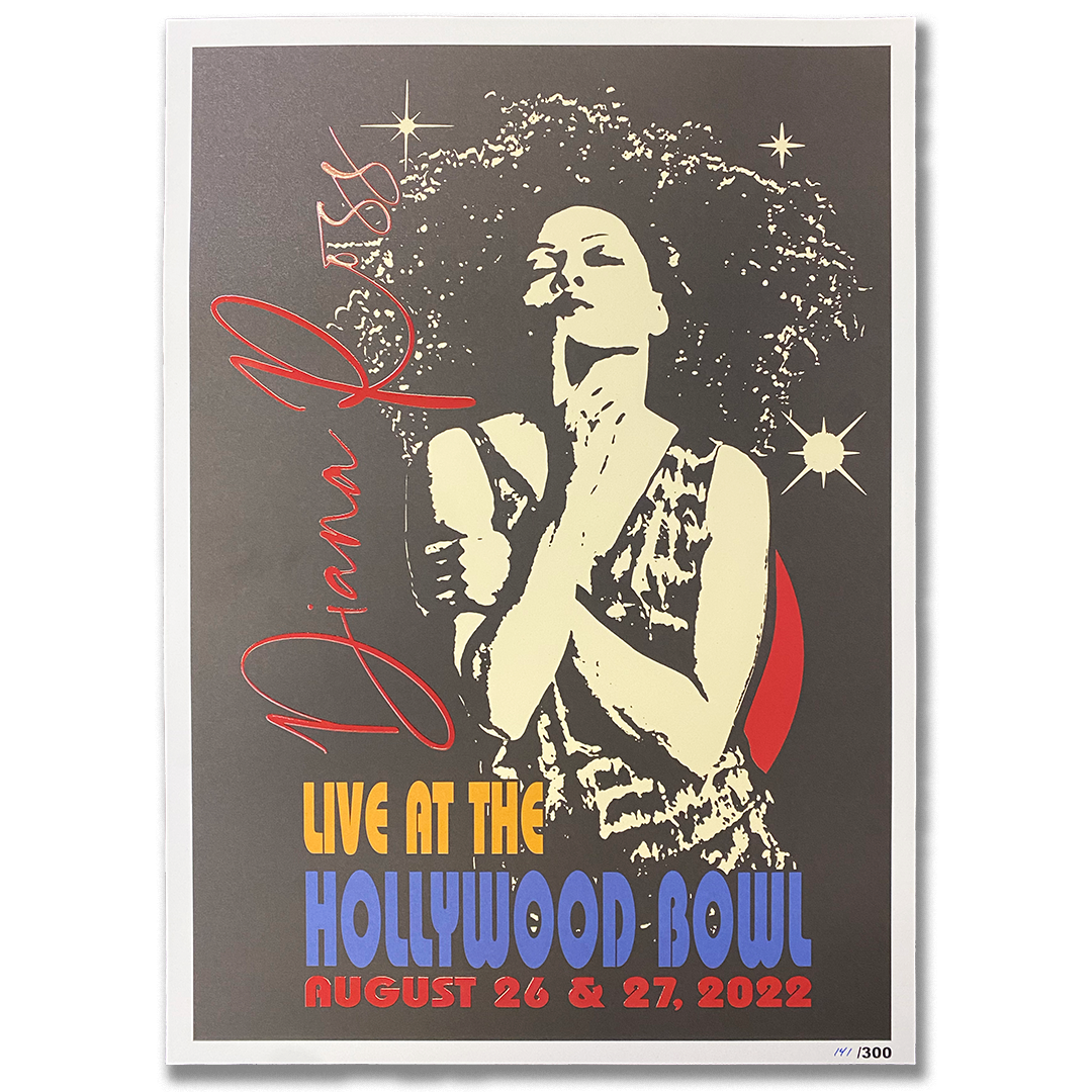 Diana Ross "Sparkles" HOLLYWOOD Bowl Event Limited Edition Poster