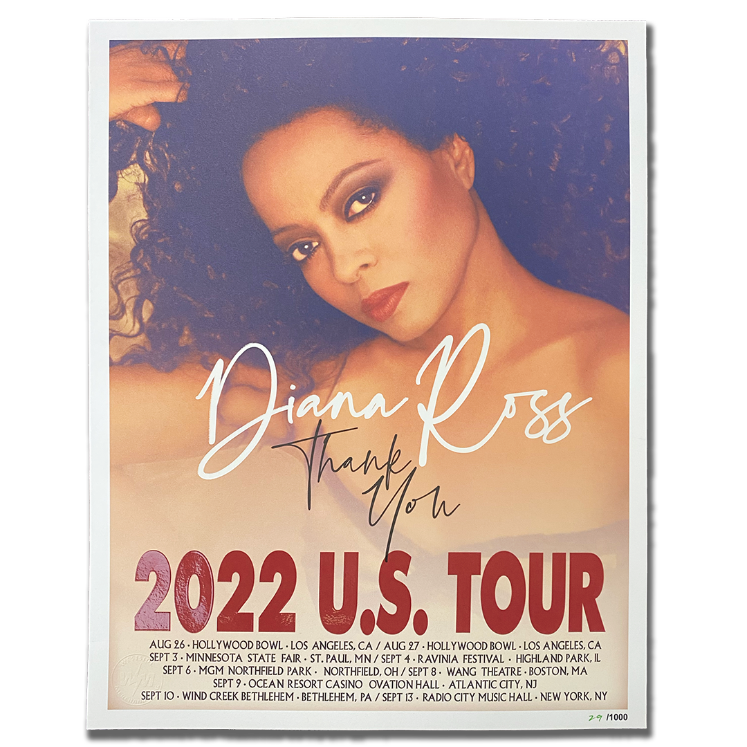 Diana Ross "Thank You" Limited Edition U.S. TOUR Poster – Diana Ross Shop