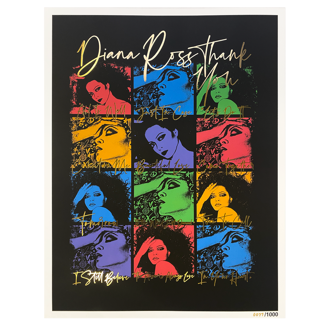 Diana Ross "Thank You Song Titles" Limited Edition Poster – Diana Ross Shop